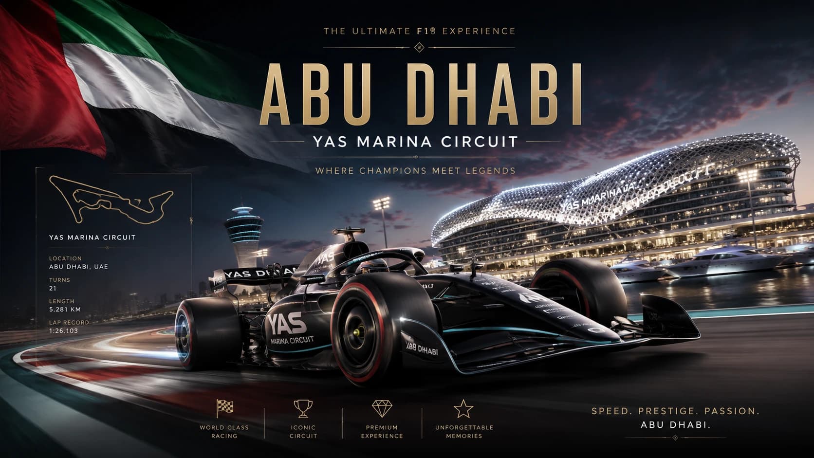 Vstupenky na F1 Abu Dhabi - 4denní