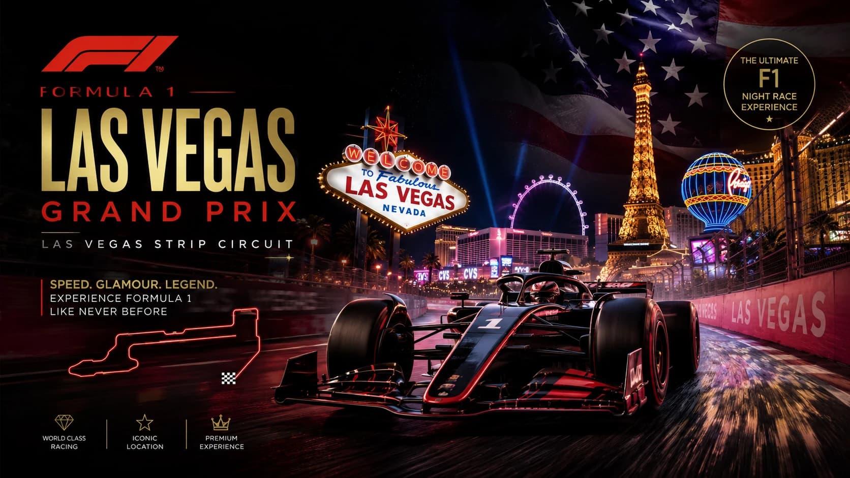 Vstupenky na F1 Las Vegas - 3denní